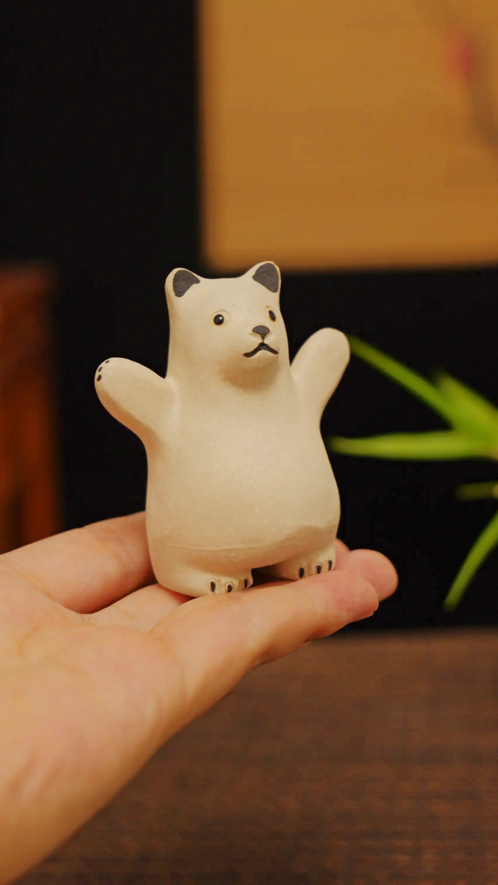 Yixing Zisha Handmade White Bear Tea Pet