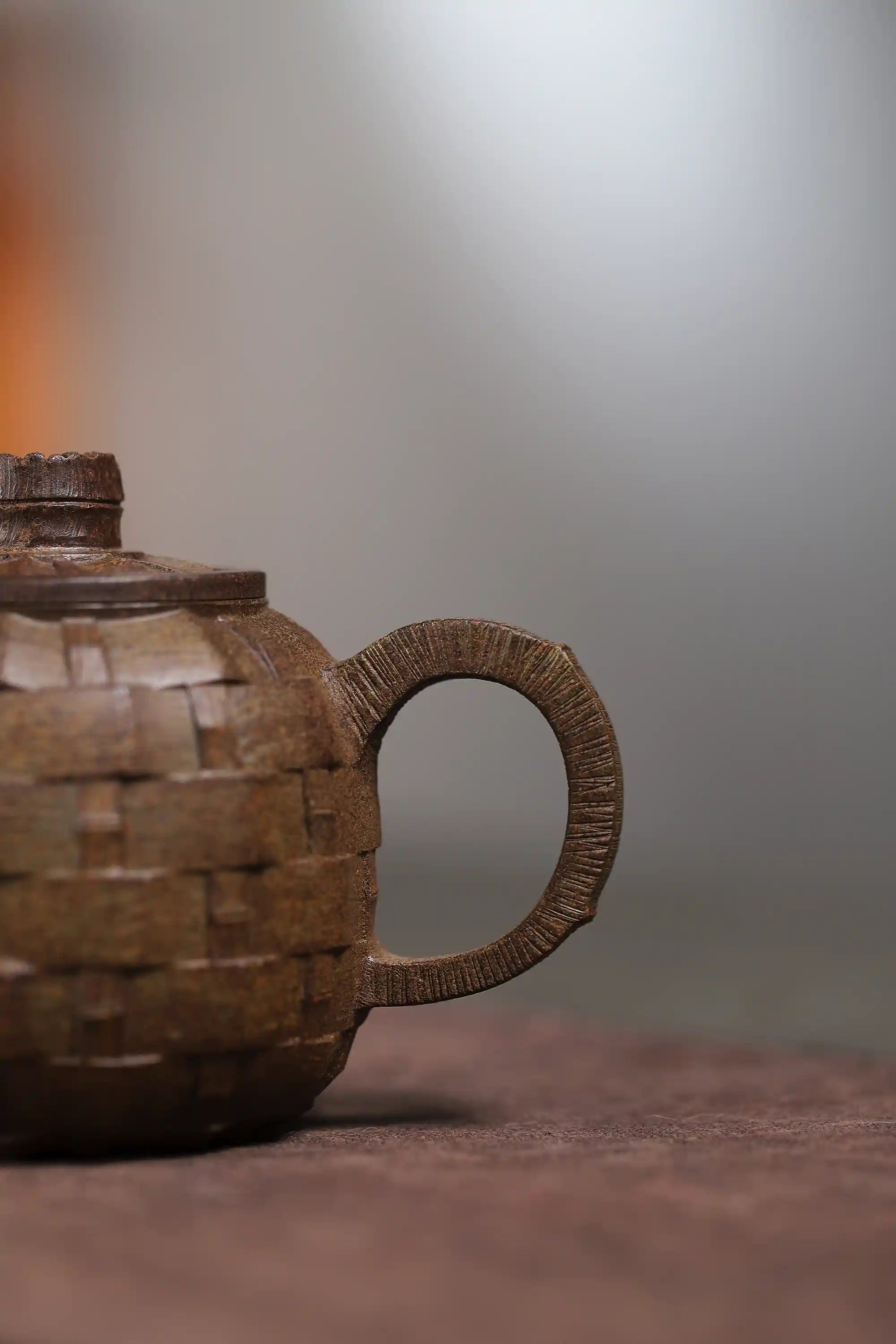 Yixing Zisha Handmade Woven Pattern Teapot