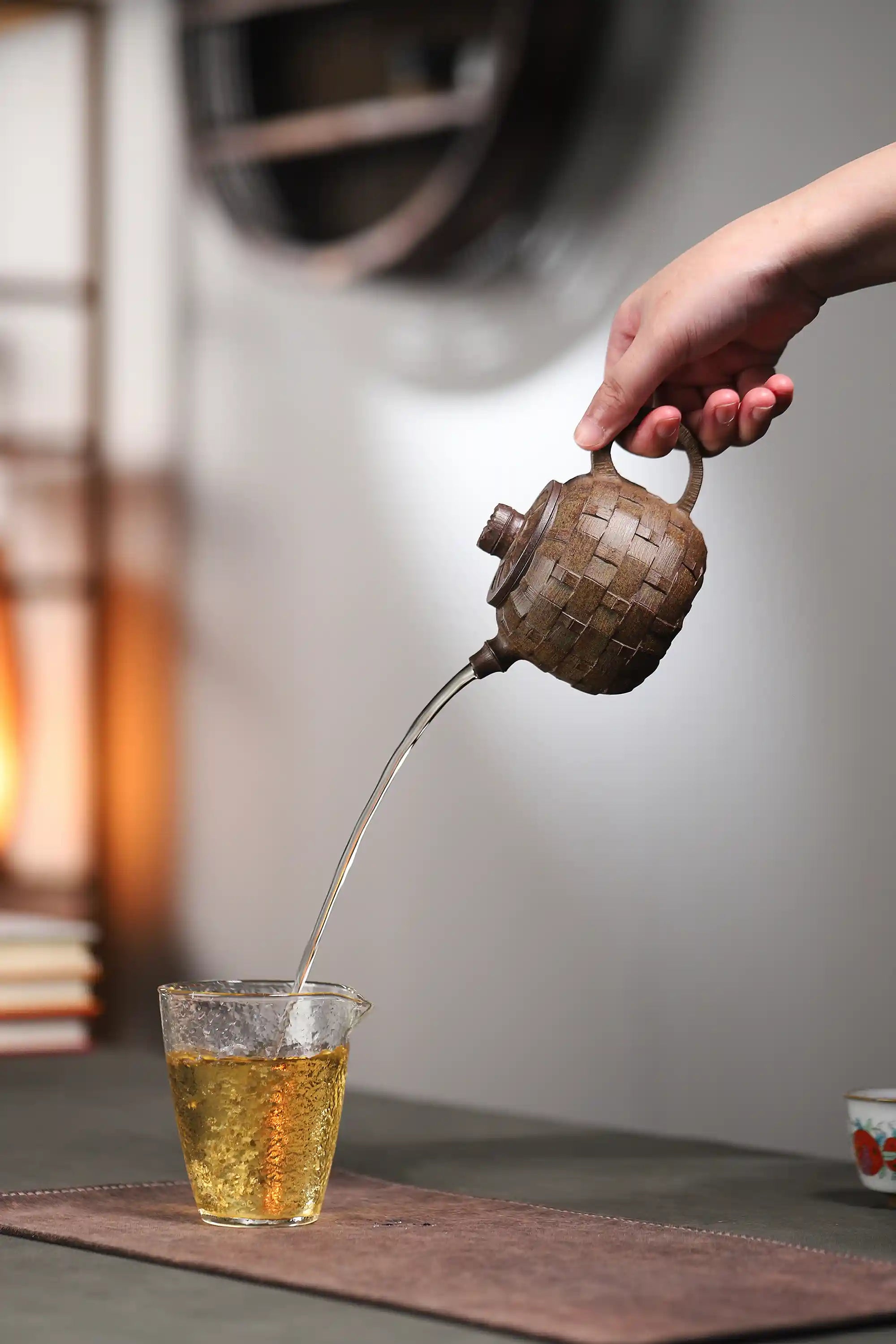 Yixing Zisha Handmade Woven Pattern Teapot